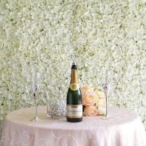 Cream Hydrangea Flower Wall Mat Panels (set of 6)